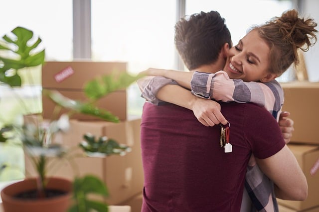 Happy First-Time Home Buyers in their new home